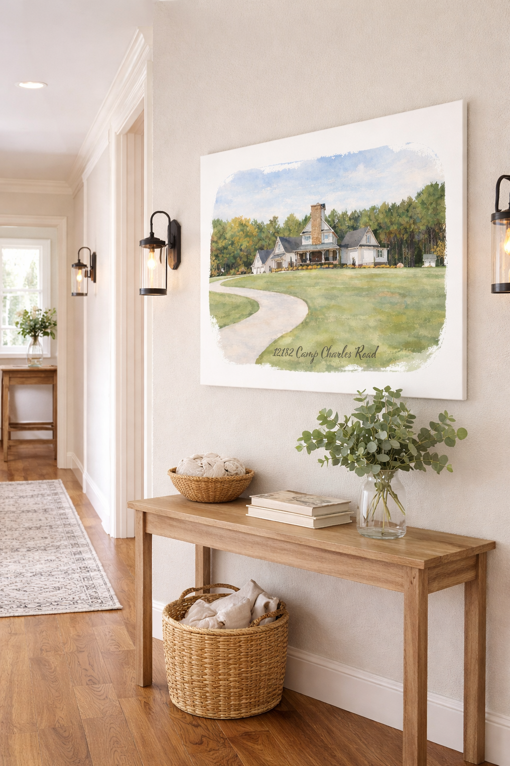 Personalized "Forever Home" Portrait on Canvas